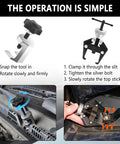 Instructions for Windshield Wiper Arm Removal Tool Kit with images of puller in use on a vehicle.