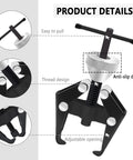 Close-up of Windshield Wiper Arm Removal Tool Kit with anti-slip T-handle and adjustable opening, carbon steel construction, universal fit.