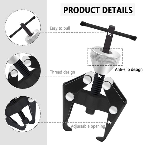 Close-up of Windshield Wiper Arm Removal Tool Kit with anti-slip T-handle and adjustable opening, carbon steel construction, universal fit.