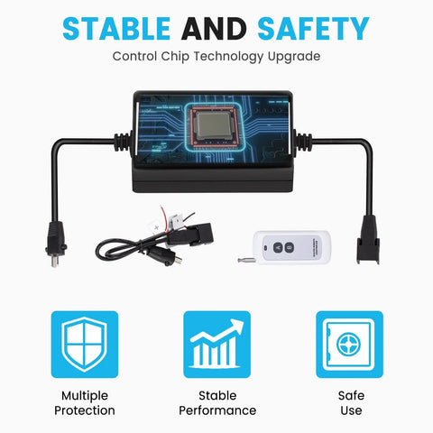 Stable wireless actuator controller kit with remote control and enhanced protection features for motors and linear actuators.