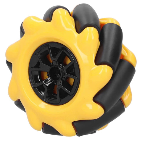 Yellow 60mm High Hideness Mecanum Wheel -Directional Wheel TT Motor Hubs/Connector for Robot Car Kit DIY STEM Toy Parts(2 Pair)